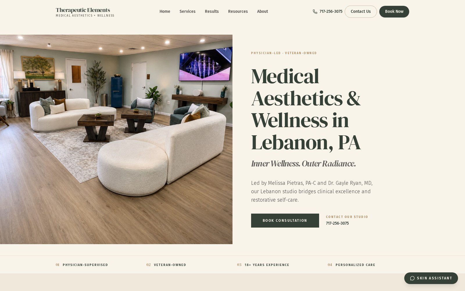Therapeutic Elements PLLC website homepage